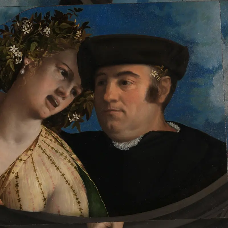 A Man embracing a Woman