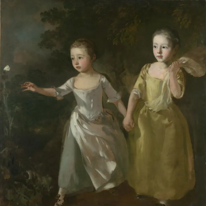 The Painter's Daughters chasing a Butterfly