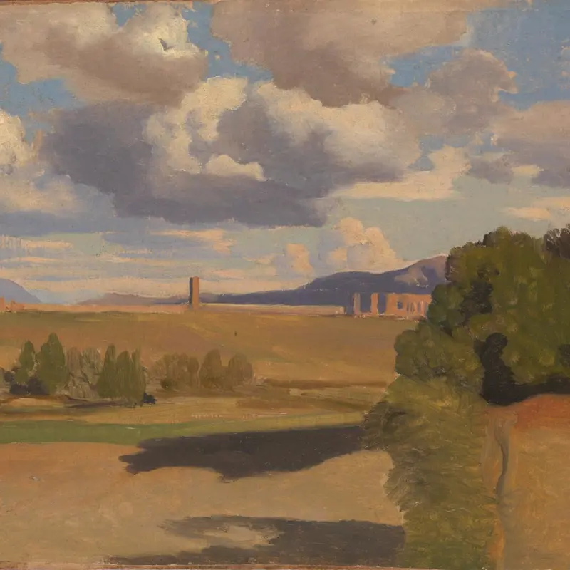 The Roman Campagna, with the Claudian Aqueduct