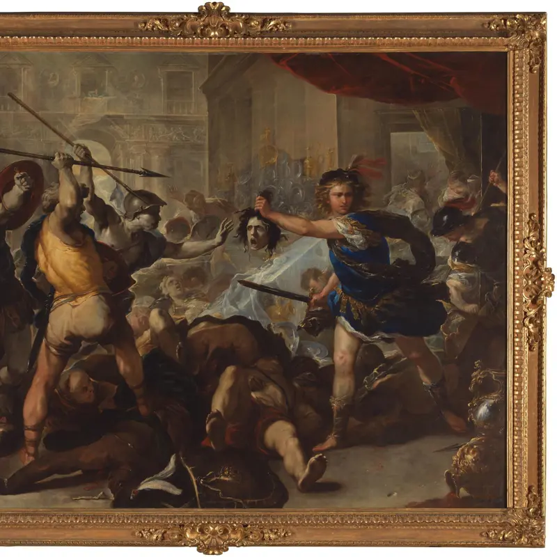 Perseus turning Phineus and his Followers to Stone